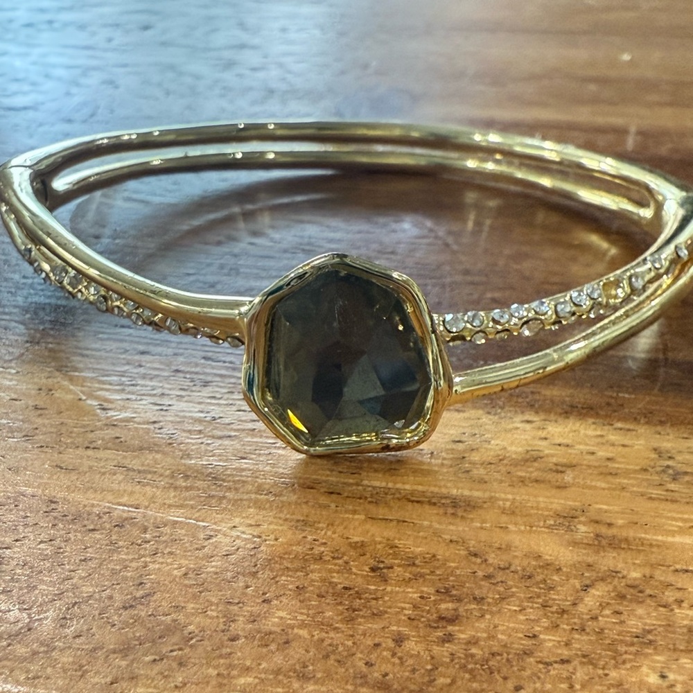 Alexis Bittar Gold and Black Bracelet with Elegant Design